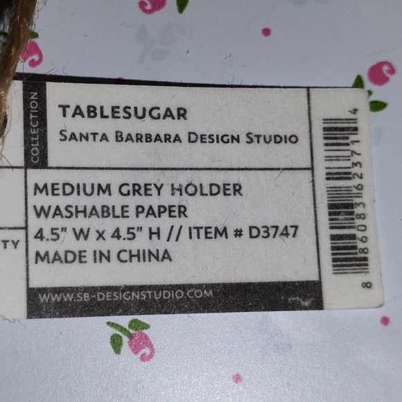 SANTA BARBARA DESIGN: Set of 2 Grey Washable Paper Sturdy Holders - Picture 4 of 5